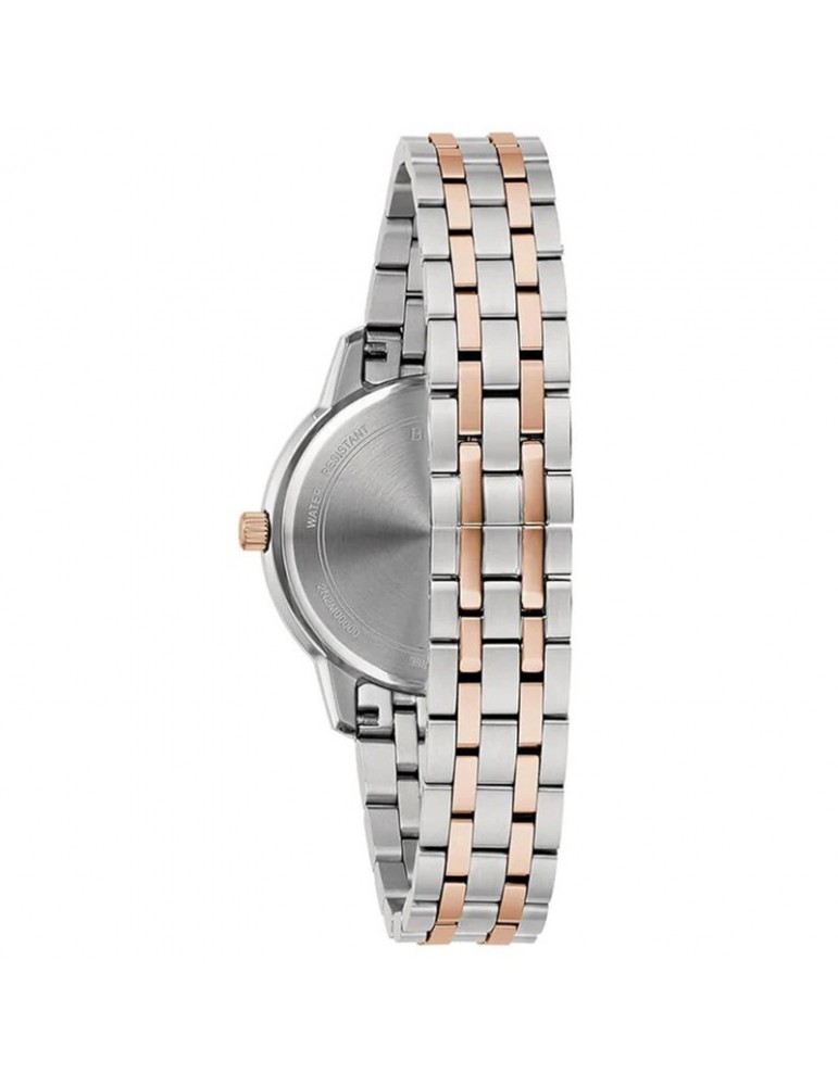 Bulova Ladies Watch - Sutton Time and Date 31 mm Rose Gold Silver - 0