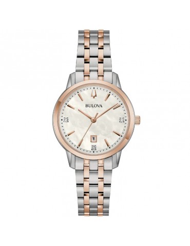 Orologio Bulova - Sutton - 31mm Rose Gold Madreperla - Diamanti Naturali - 98P213