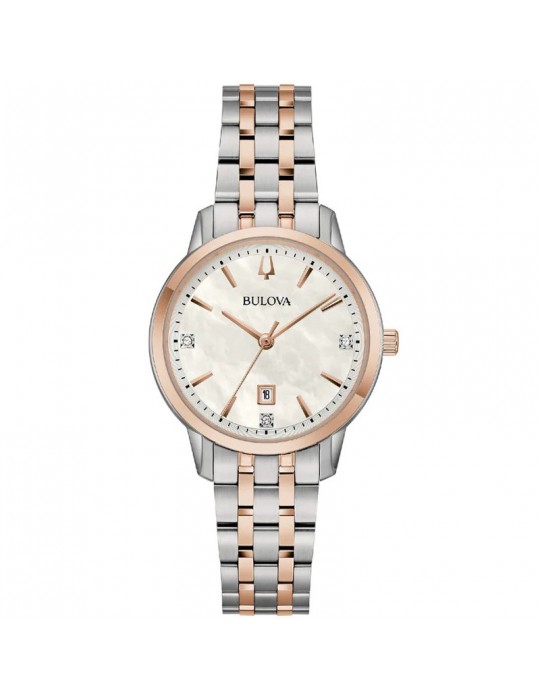 Orologio Bulova - Sutton - 31mm Rose Gold Madreperla - Diamanti Naturali - 98P213