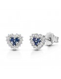Orecchini Lelune Diamonds - Cuore - Oro - Diamanti - Zaffiri - LDEAZB013014