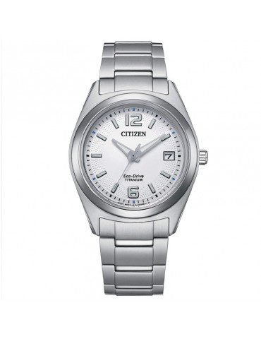 Citizen Ladies Watch - SuperTitanium Lady Eco-Drive 34mm Silver White - 0