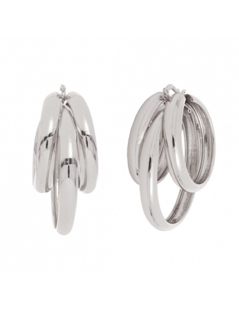 Unoaerre Earrings - New - Silver Bronze - Three Circles -EXO43599B