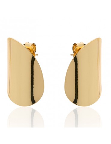 Unoaerre Earrings - Classic - Gilt Bronze - Wave Shape - EXO4428G