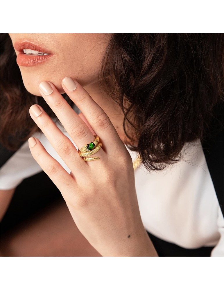 Anello Unoaerre - Classica - Gold -Spirale-Testa di Serpente-8EXA0010G