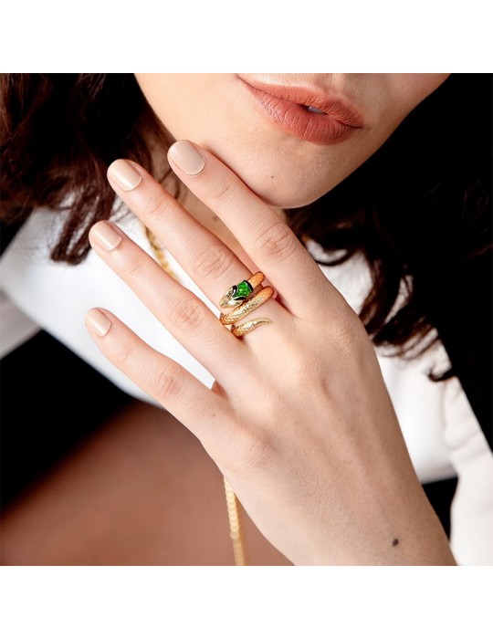 Anello Unoaerre - Classica - Gold -Spirale-Testa di Serpente-8EXA0010G