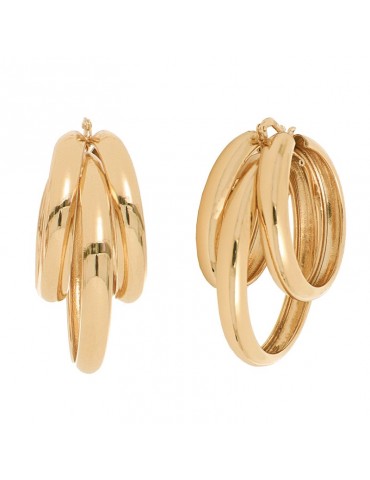 Orecchini Unoaerre - Novità - Bronzo Dorato - Tre Cerchi - EXO43599G