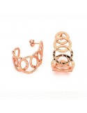 Orecchini Unoaere - Classica - Circle -Rose-Cerchi Martellati-EXO4208R
