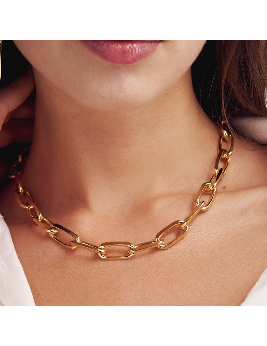 Collana Unoaerre - Catene - Bronzo Dorato - Catena Forzatina-6EXH0015G