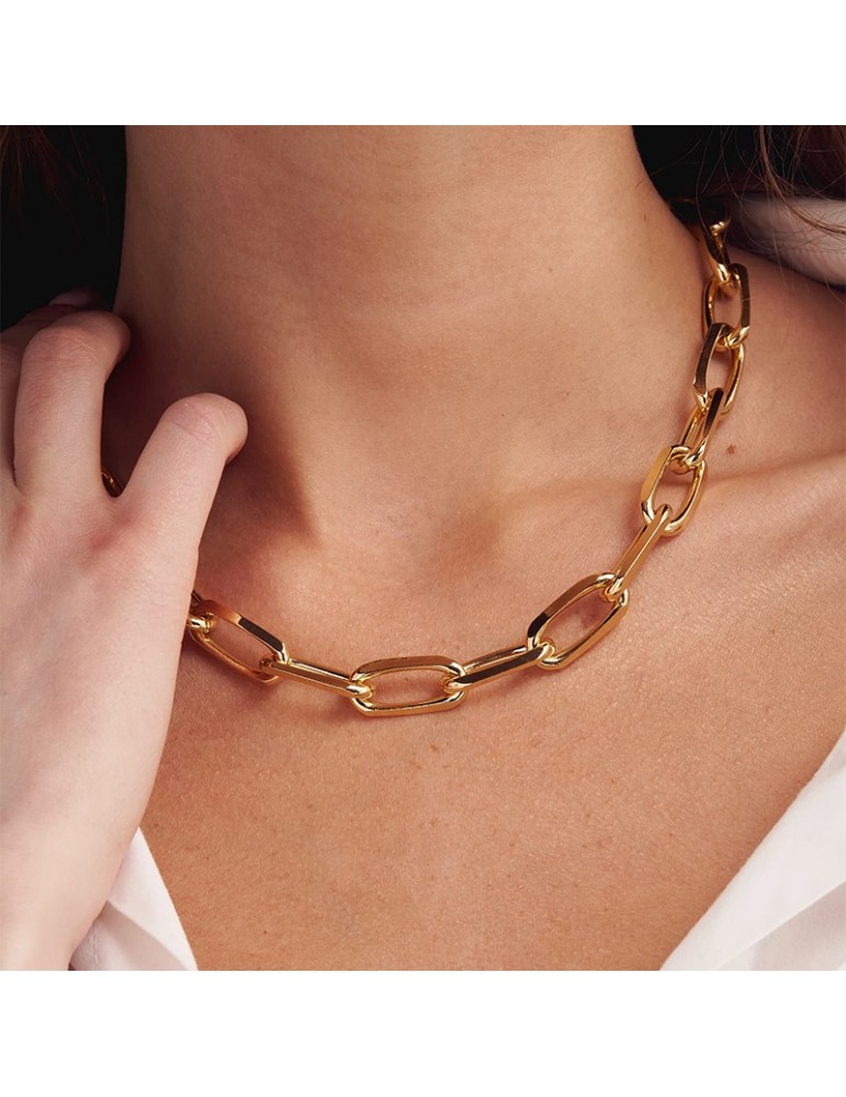 Unoaerre Necklace - Chains - Gilt Bronze - Forzatina Chain-6EXH0015G