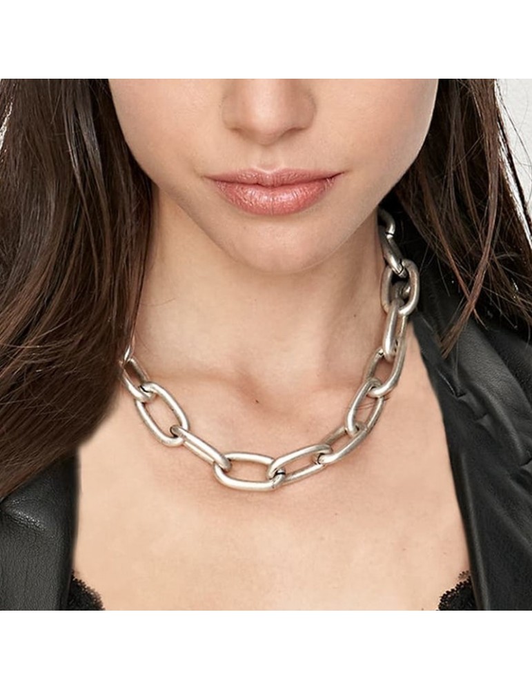 Necklace Unoaerre-Classica-Silver Bronze-Forced Chain-EXH5014B