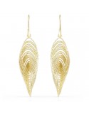 Unoaerre Earrings - Classica-Gold-Leaf of Intertwined Threads-EXO3901G