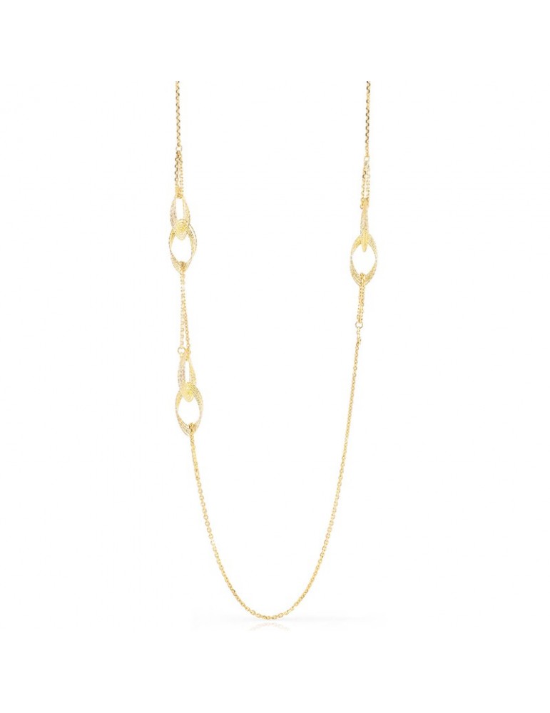 Necklace Unoaerre-Classic-Bronze Gilt-Chain-Oval Elements-EXH4434
