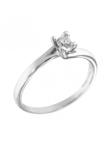 Anello Giorgio Visconti - Solitario - Oro Bianco - Diamante 0,14 ct - AB15554C