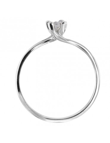 Anello Giorgio Visconti - Solitario - Oro Bianco - Diamante 0,14 ct - AB15554C 2
