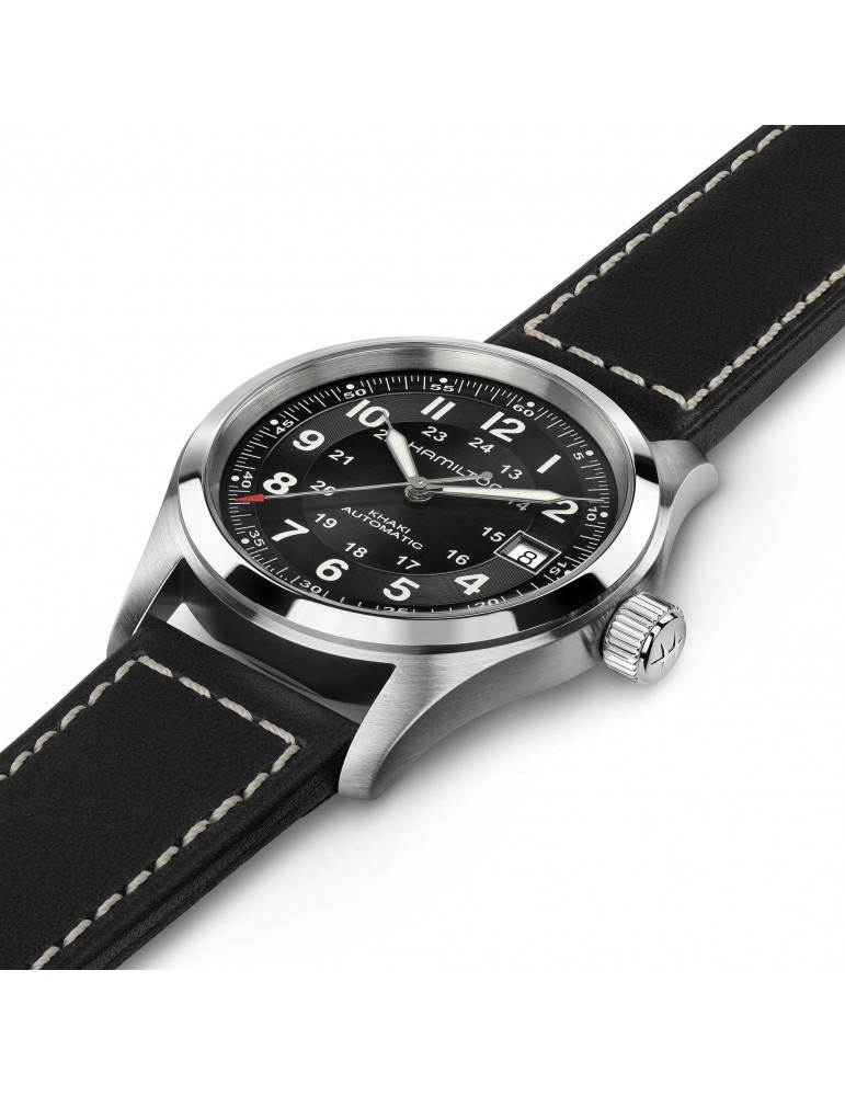 Orologio Hamilton Uomo - Khaki Field Automatico 38mm Nero - H70455733