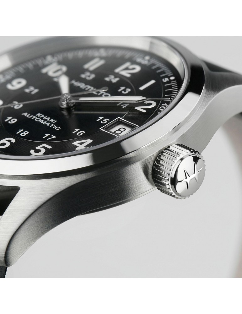 Orologio Hamilton Uomo - Khaki Field Automatico 38mm Nero - H70455733