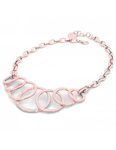 Collana Unoaerre - Padlock -Rose Gold-Catena Forzatina-Cerchi-EXH4944R