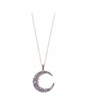 Collana Salvatore Plata-Vibrant-Rose Gold-Luna-Pietre Colorate-136C0270