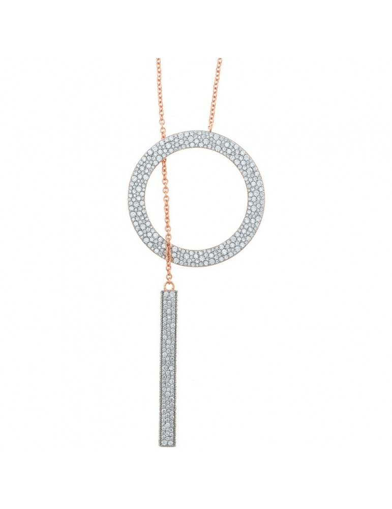 Collana Salvatore Plata - Diversity - Cerchio -Cubic Zirconia-136C0321
