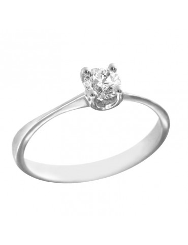 Anello Giorgio Visconti - Solitario - Oro Bianco - Diamante Naturale 0,40 ct - AB15559G