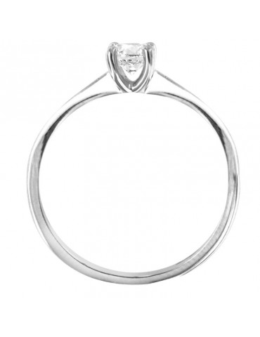 Giorgio Visconti Woman's Ring - Solitaire in 18K White Gold with Natural Diamond 0.40 ct - 0 2
