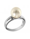 Nimei Ring for Women - in 18K White Gold with Akoya Pearl 10-10,5 mm - 0