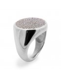 Rue Des Mille Ring - Dancing Drops - Shield -Silver-Zircons-ANZ014M3RH