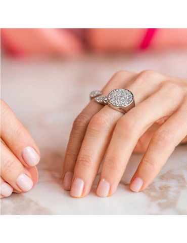Rue Des Mille Ring - Dancing Drops - Shield -Silver-Zircons-ANZ014M3RH 2