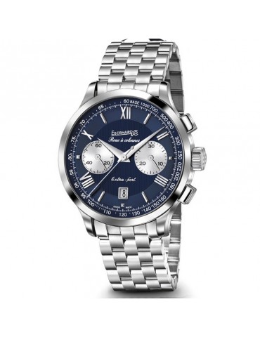 Eberhard Men's Watch - Extra-fort Grande Taille Roue à Colonnes Mechanical Automatic 41mm Blue - 0