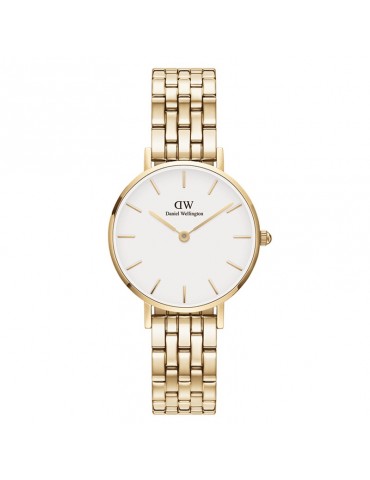 Daniel Wellington Watch-Petite 5Link Evergold-28mm-White-DW00100614