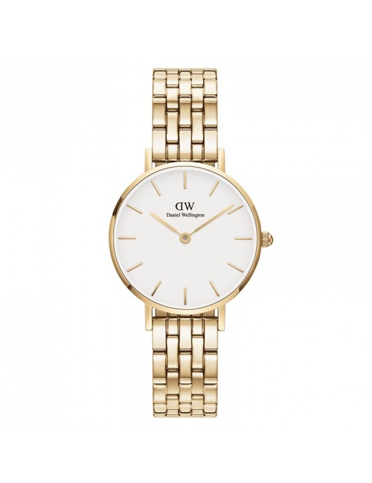 Orologio Daniel Wellington-Petite 5Link Evergold-28mm-Bianco-DW00100614