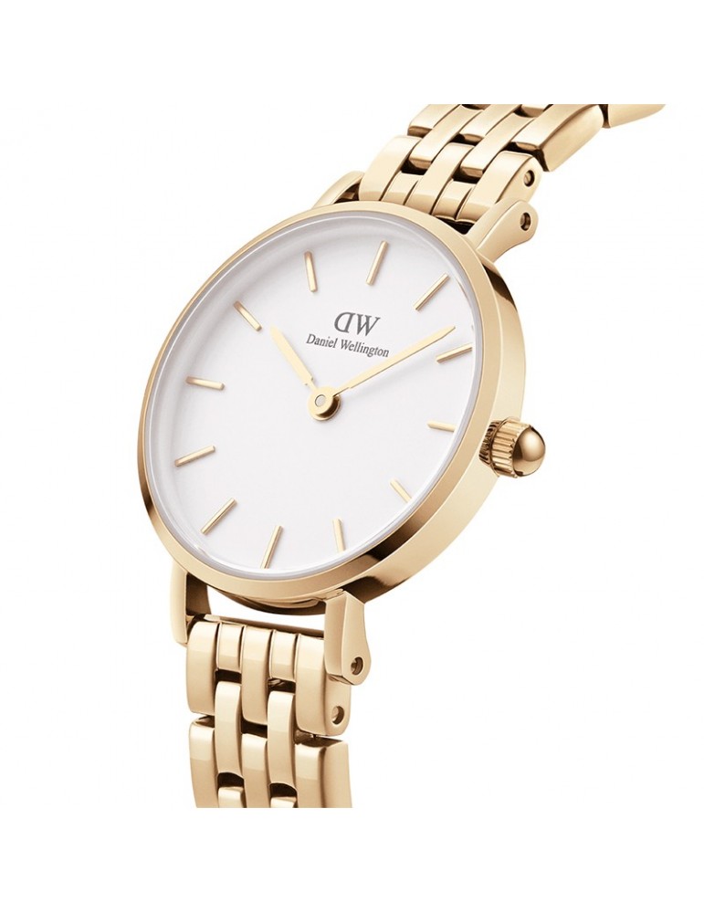 Daniel Wellington Watch-Petite 5Link Evergold-28mm-White-DW00100614