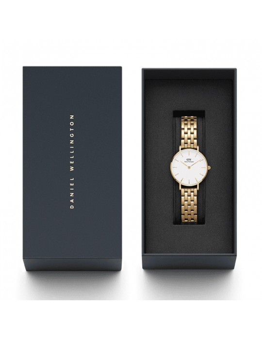 Orologio Daniel Wellington-Petite 5Link Evergold-28mm-Bianco-DW00100614