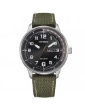 Citizen Men's Watch - Of Urban Eco-Drive 42mm Black with Green Strap - 0