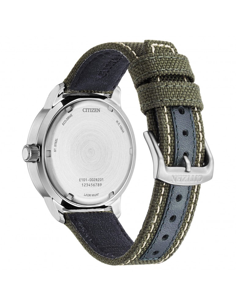 Citizen Men's Watch - Of Urban Eco-Drive 42mm Black with Green Strap - 0
