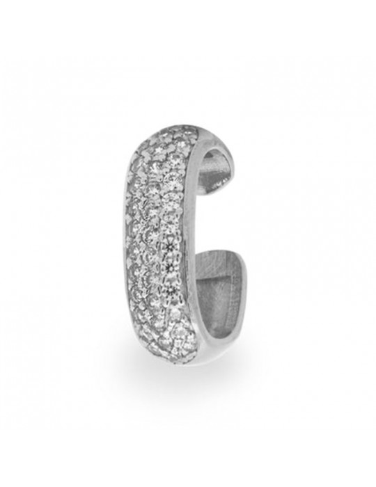 Earcuff Rue Des Mille-Dancing Drops-Silver-Zirconi Bianchi-EARZ014M1RH
