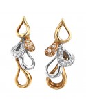 Miluna Women's Earrings - Pendants in 18K White Gold and Rose Gold with Natural Diamonds - 0