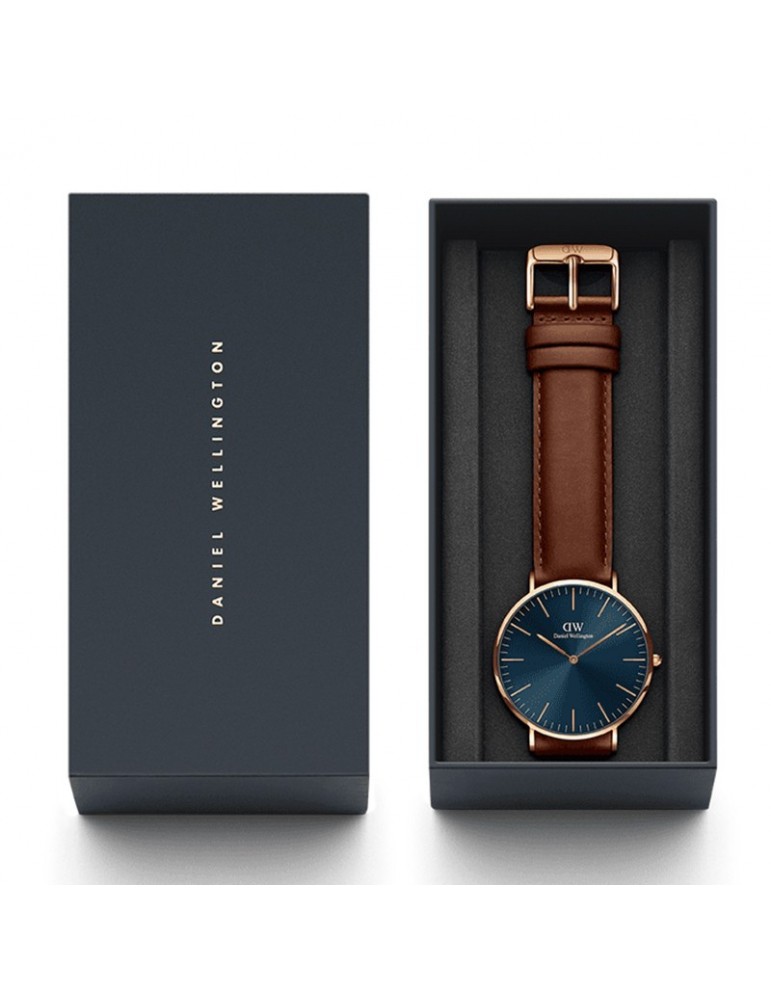 St Mawes Daniel Wellington Nero In Pelle Daniel Wellington Watch