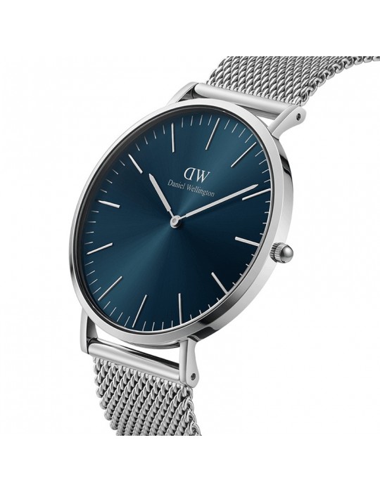 Daniel Wellington Watch - Mesh Arctic - Silver -40mm-Blue-DW00100628