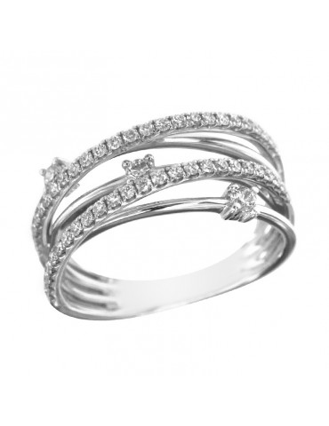 Anello Giorgio Visconti - Fantasia - Fascia - Oro - Diamanti 0,51ct - ABX15841