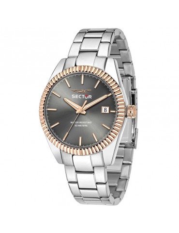 Orologio Sector - 240 - Datario - 41mm Grigio - Rose Gold -R3253240009
