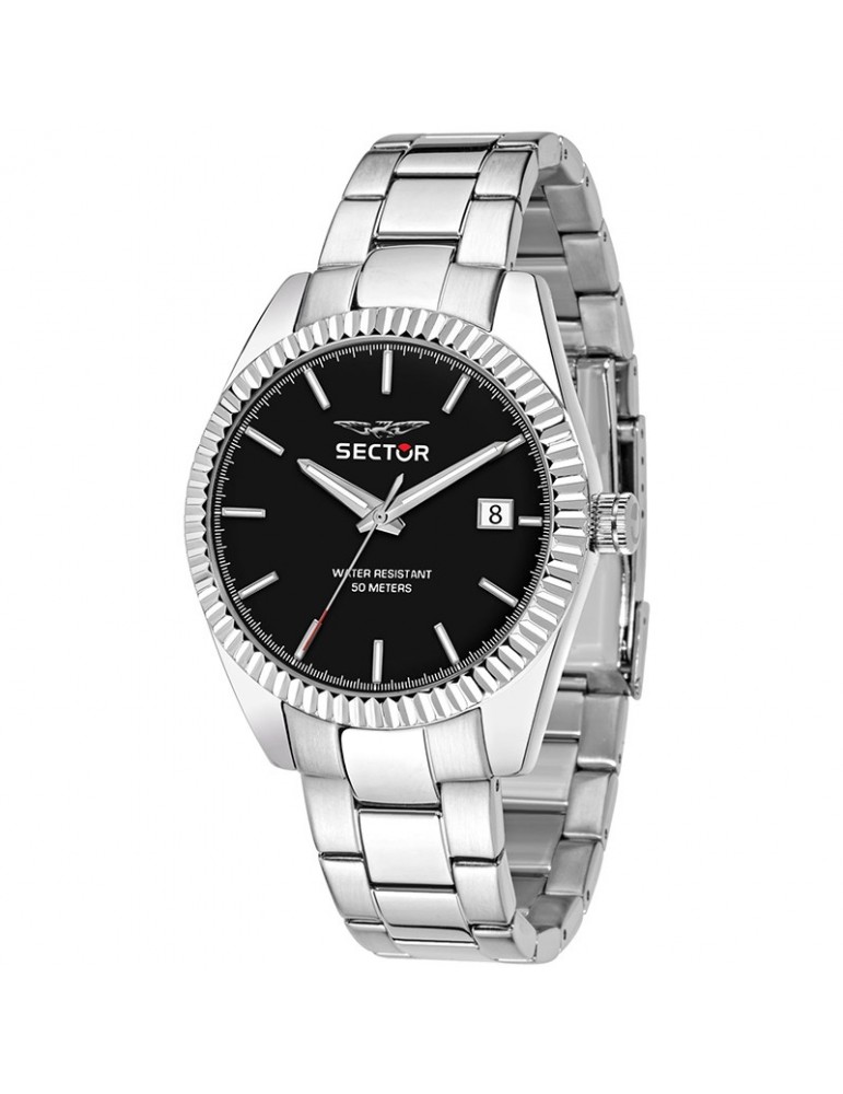 Sector Watch - 240 - Time and Date - Silver - 41mm - Black-R3253240011
