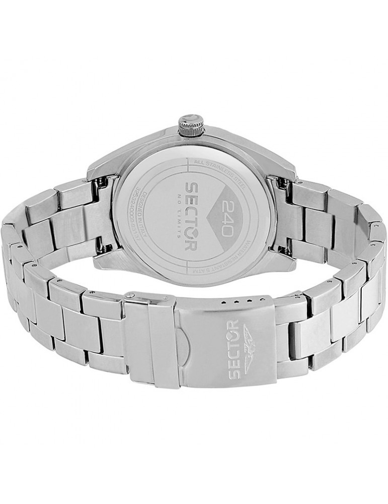 Sector Watch - 240 - Time and Date - Silver - 41mm - Black-R3253240011