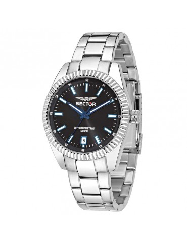 Orologio Sector - 240 - Tempo e Data - Silver - 41mm -Nero-R3253476001