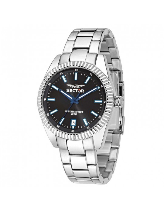 Orologio Sector - 240 - Tempo e Data - Silver - 41mm -Nero-R3253476001