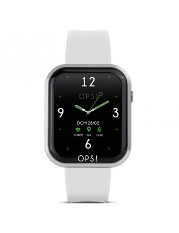 Smartwatch Ops! - Call - Multifunzione - 44x37mm-Bianco-Silver-OPSSW12
