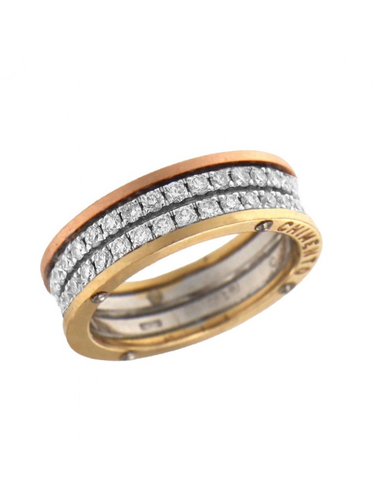 Chimento Ring - Forever Aeternitas in 18K Rose Gold Veretta with 1.22 ct White Diamonds - 0