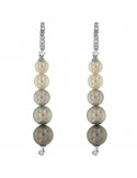 Coscia Earrings with Akoya Pearls and Tahitian Pearls for Woman - 0