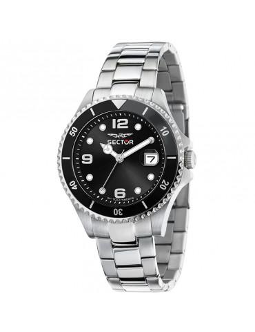Orologio Sector - 230 - Tempo e Data - Silver - 39mm -Nero-R3253161048