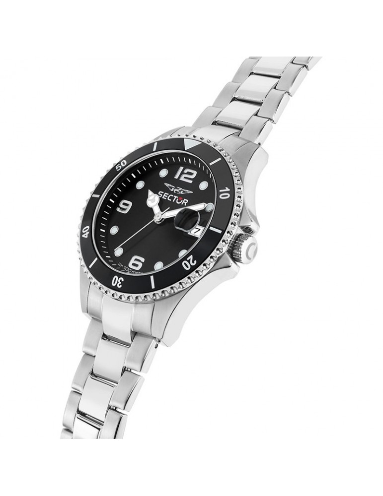 Orologio Sector - 230 - Tempo e Data - Silver - 39mm -Nero-R3253161048